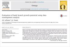 مقاله ترجمه شده ارزیابی پتانسیل رشد شعبه بانک با استفاده از تحلیل  پوششی داده ها